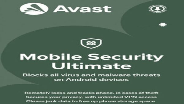 AVAST ULTIMATE ANDROID 1 DEVICE, 1 YEARAVAST KEY