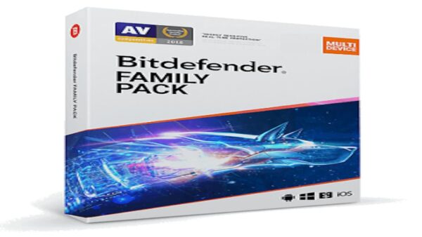 BITDEFENDER FAMILY PACK , ANDROID, MAC, IOS 15 DEVICES, 3 YEARSBITDEFENDER KEY