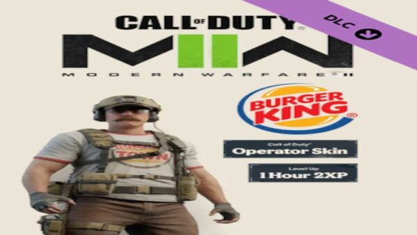 CALL OF DUTY: MODERN WARFARE IIBURGER KING OPERATOR SKIN + 1 HOUR 2XPCALL OF DUTY OFFICIAL KEY