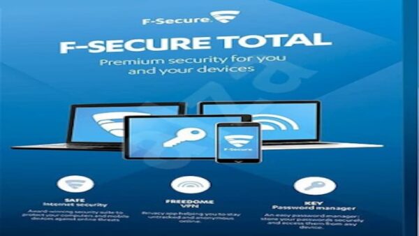 F‑SECURE TOTAL , ANDROID, MAC 3 USERS, 1 YEARF-SECURE KEY