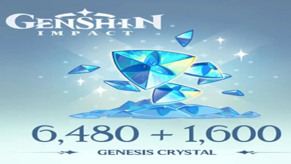 GENSHIN IMPACT 6480 + 1600 GENESIS CRYSTALSREIDOSCOINS KEY