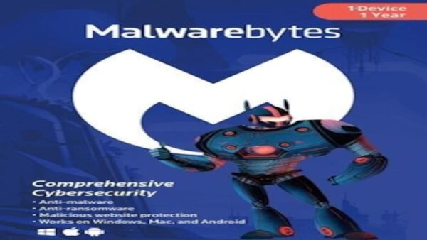 MALWAREBYTES ANTI-MALWARE PREMIUM , ANDROID, MAC 1 YEAR 1 DEVICE KEY