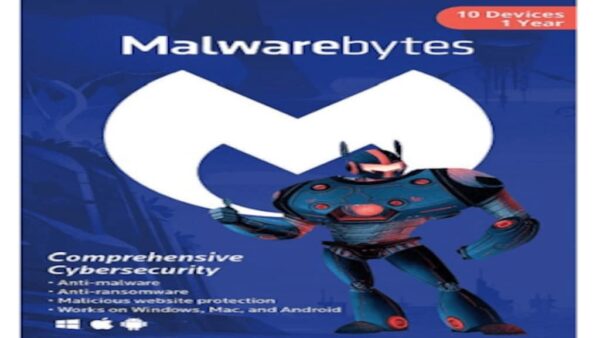 MALWAREBYTES ANTI-MALWARE PREMIUM , ANDROID, MAC 10 DEVICES 1 YEARMALWAREBYTES ANTI MALWARE KEY