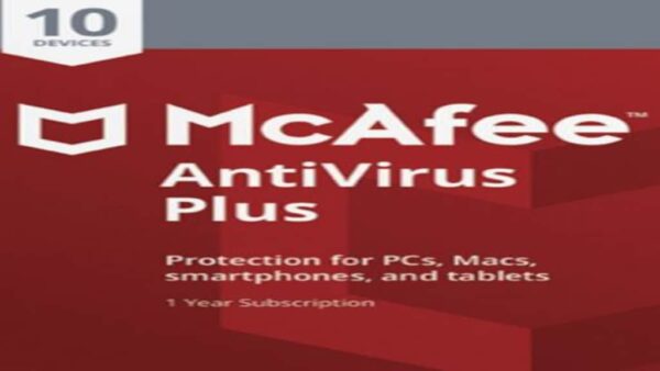 MCAFEE ANTIVIRUS PLUS10 DEVICES, 1 YEAR , ANDROID, MAC, IOS MCAFEE KEY