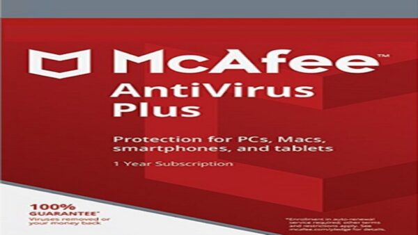 MCAFEE ANTIVIRUS PLUS 3 DEVICES 1 YEAR KEY