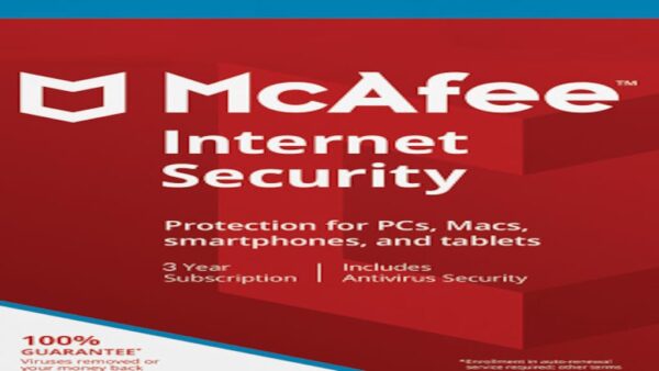 MCAFEE INTERNET SECURITY 1 DEVICE, 3 YEARSMCAFEE KEY