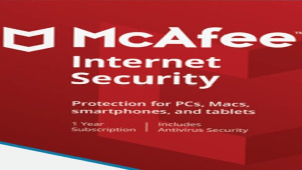 MCAFEE INTERNET SECURITY 5 DEVICES, 1 YEARMCAFEE KEY