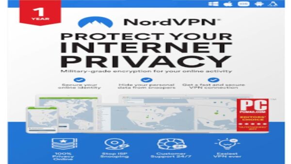 NORDVPN VPN SERVICE , ANDROID, MAC, IOS 1 DEVICE, 1 YEARNORDVPN KEY