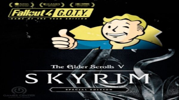 SKYRIM SPECIAL EDITION + FALLOUT 4 G.O.T.Y BUNDLE STEAM KEY